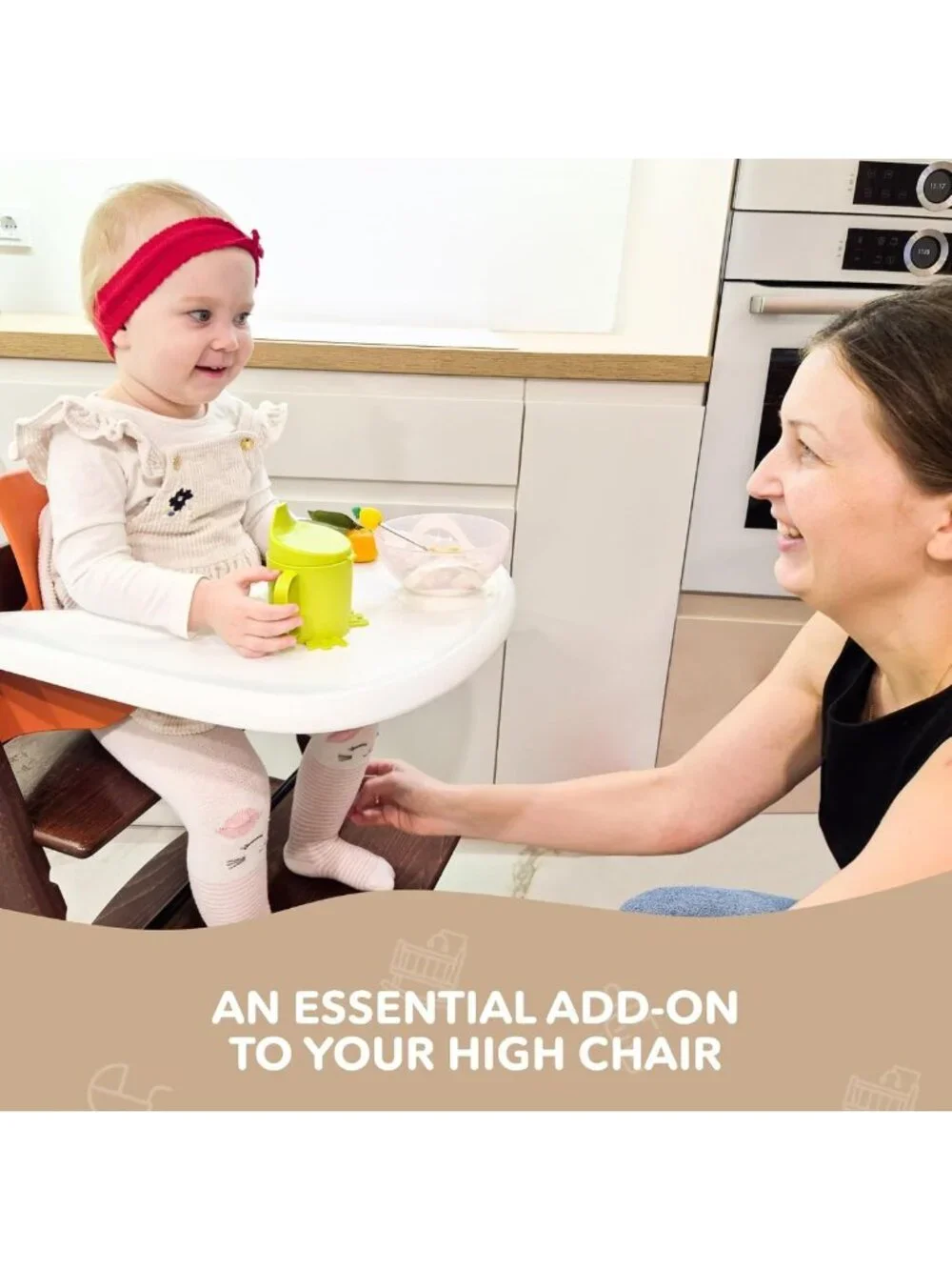 Ergonomic High Chair Table for Tripp Trapp - Smooth Suction, BPA Free, Easy